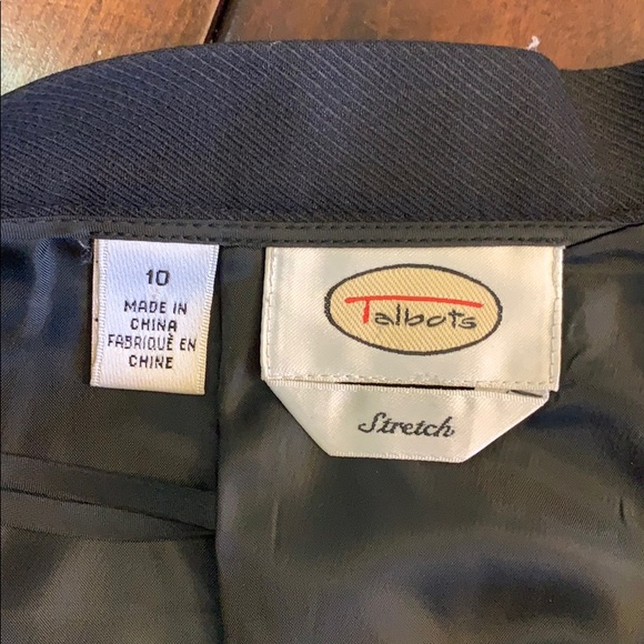Talbots black Classic pencil skirt with front slit - Picture 6 of 7